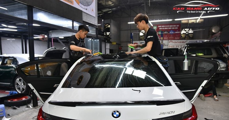 BMW 320i dán nóc PPF ARI UBLACK bóng như gương - Tính thẩm mỹ cao tạo nên giá trị