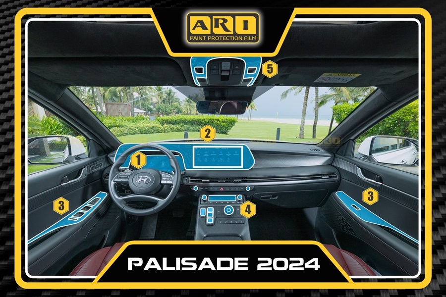 Dán PPF nội thất Hyundai Palisade 2024