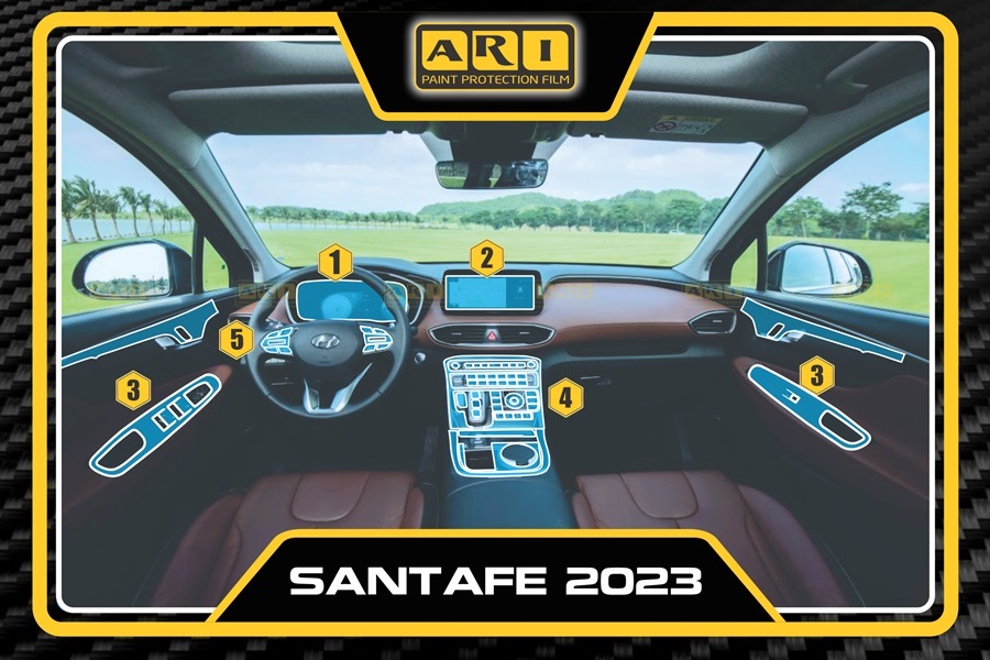 Dán PPF nội thất Santafe 2023