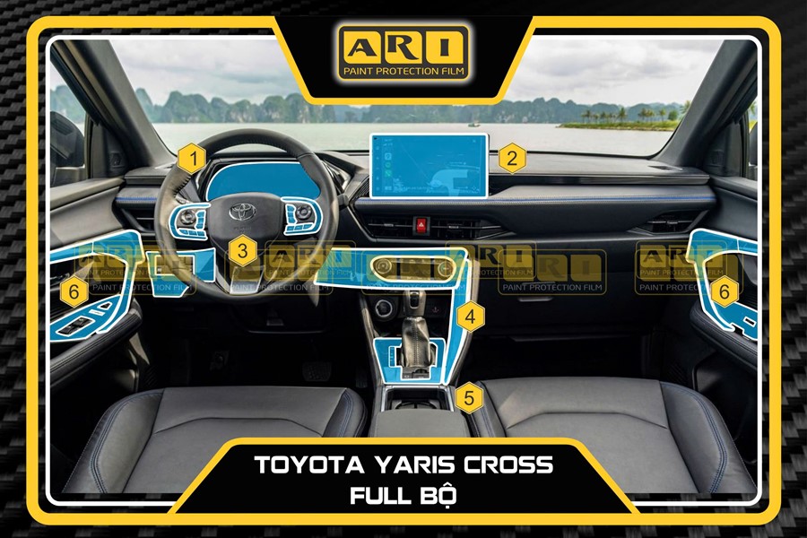 Dán PPF nội thất Yaris Cross