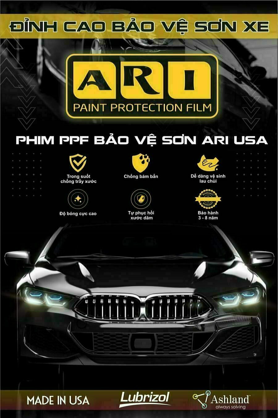 ARI Việt Nam cung cấp chính hãng thương hiệu phim PPF “đình đám” ARI USA.