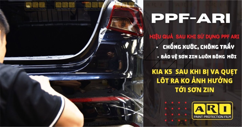 Dán PPF xe KIA k5. Phim PPF ARI đỉnh cao bảo vệ sơn xe