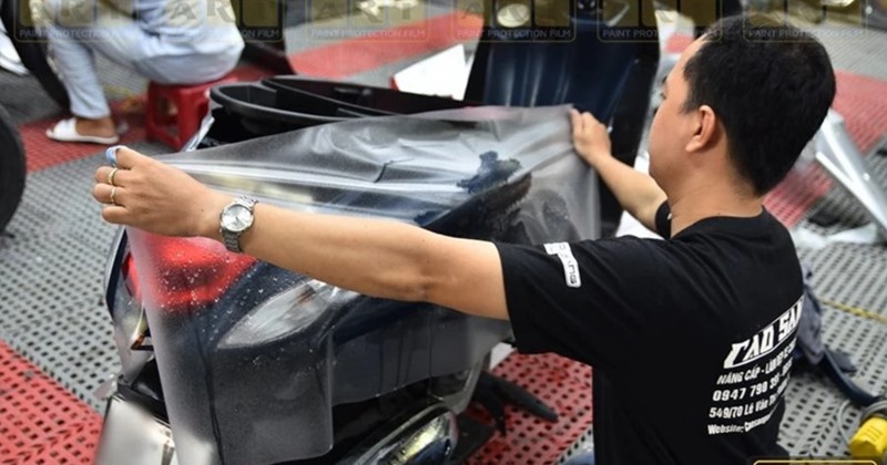 Yamaha Grande dán full PPF ARI mờ, siêu bảo vệ chống trầy xước